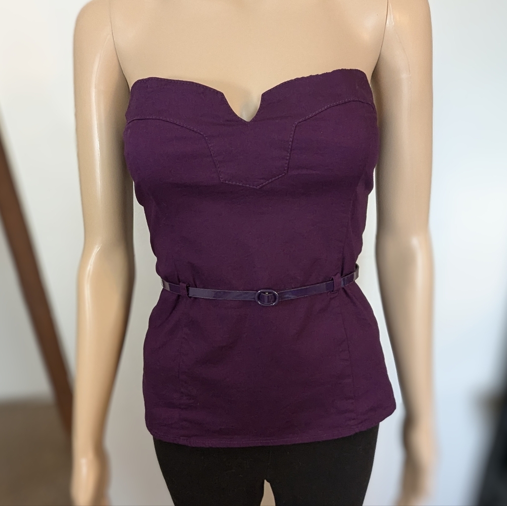 2000's Sweetheart Strapless Top With Belt
